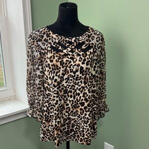 Adele & May Leopard Print Blouse xl